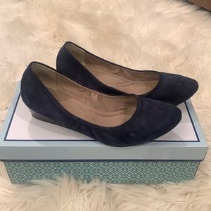 Susina navy suede dress wedge shoe size 8.5